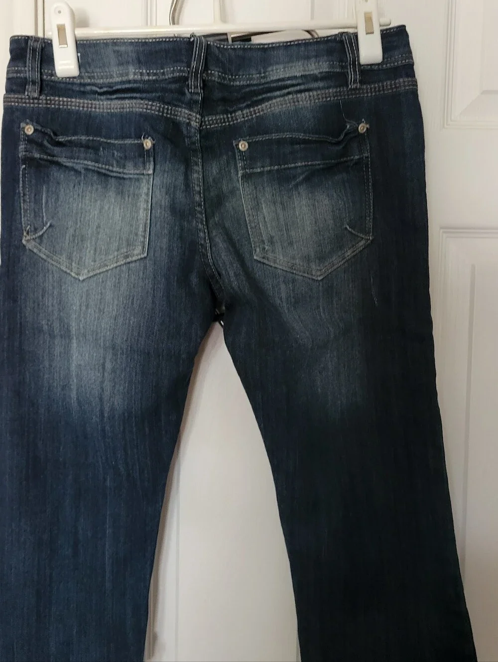 Dark Wash Distressed Women’s Jeans Crop